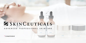 SkinCeuticals skincare products with a blurred background